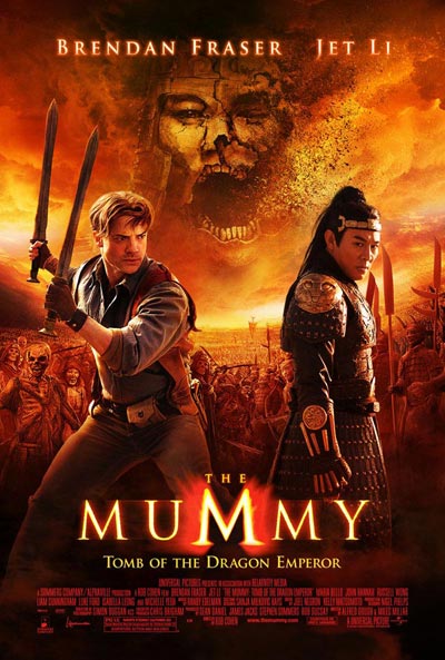 brendan fraser mummy. Brendan Fraser and Jet Li.