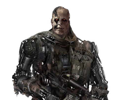 arnold schwarzenegger terminator face. New Terminator 4 Concept Art