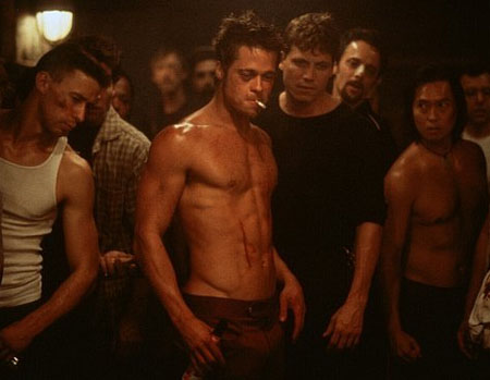 brad pitt fight club. Brad Pitt as Tyler Durden in