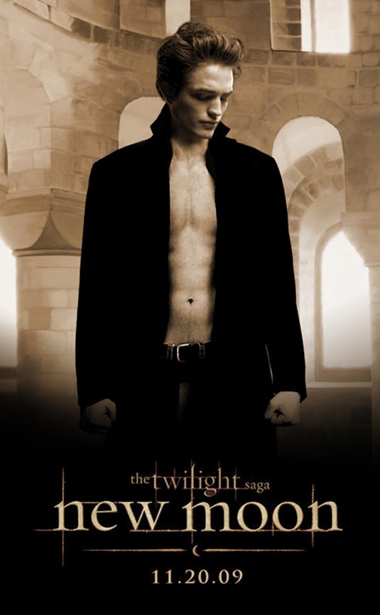 Robert Pattinson as Edward Cullen - New Moon poster
