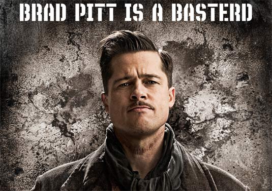 “Inglourious Basterds” sees Brad Pitt play Lt Aldo Raine, commander of a 