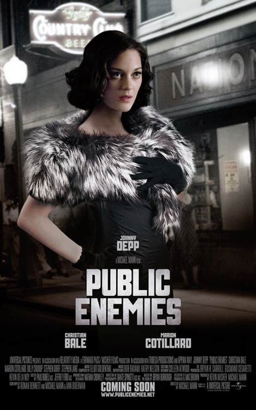  posters for Michael Mann's “Public Enemies” which features Johnny Depp 