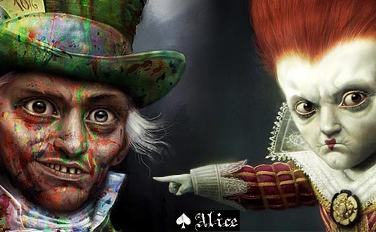 Alice in Wonderland | Mad Hatter & Red Queen