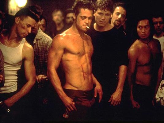 brad pitt fight club pics. Fight Club where Brad Pitt