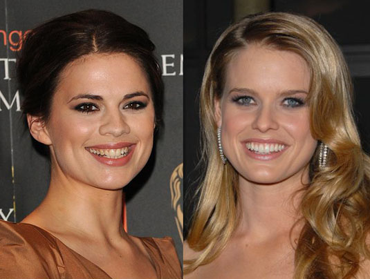 Alice Eve or Hayley Atwell as Peggy Carter in Captain America