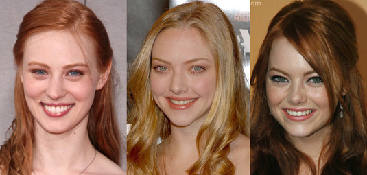 Amanda Seyfried Emma Stone Deborah Ann Woll in Paul Thomas Anderson's The