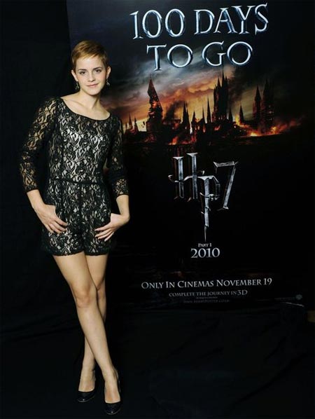 EMMA WATSON celebrates the 100 Day Countdown the release of HARRY POTTER AND 
