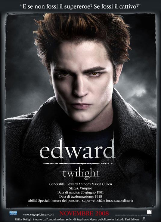 Twilight poster | Robert Pattinson as Edward Cullen