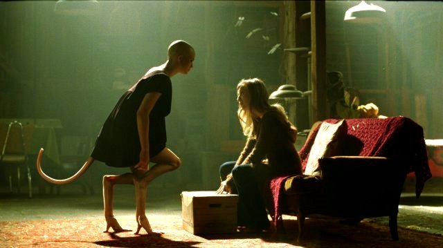 Delphine Chaneac stars as Dren and Sarah Polley stars as Elsa in Splice