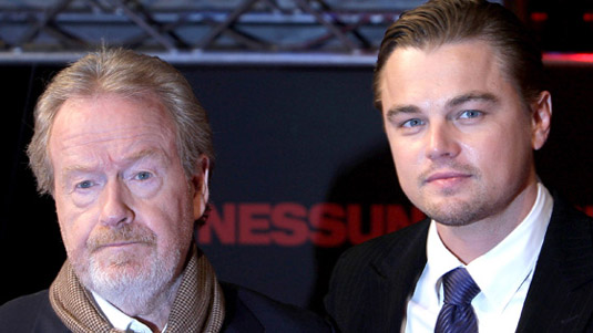 Ridley Scott and Leonardo DiCaprio Ridley Scott and Leonardo DiCaprio