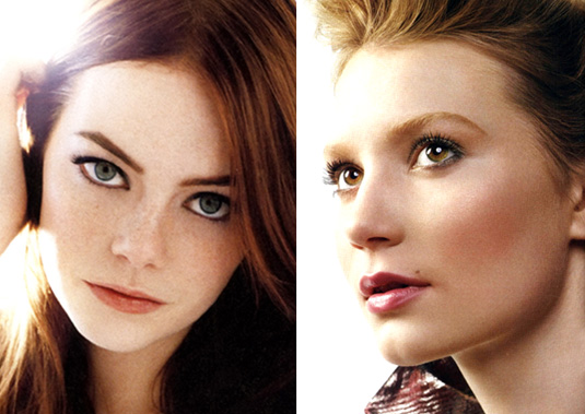 Emma Stone and Mia Wasikowska Emma Stone and Mia Wasikowska