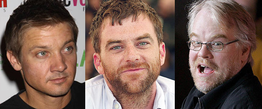 Jeremy Renner, Paul Thomas Anderson, Philip Seymour Hoffman Jeremy Renner, Paul Thomas Anderson, Philip Seymour Hoffman