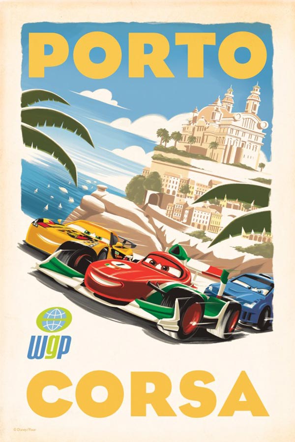 Cars 2 Retro Poster