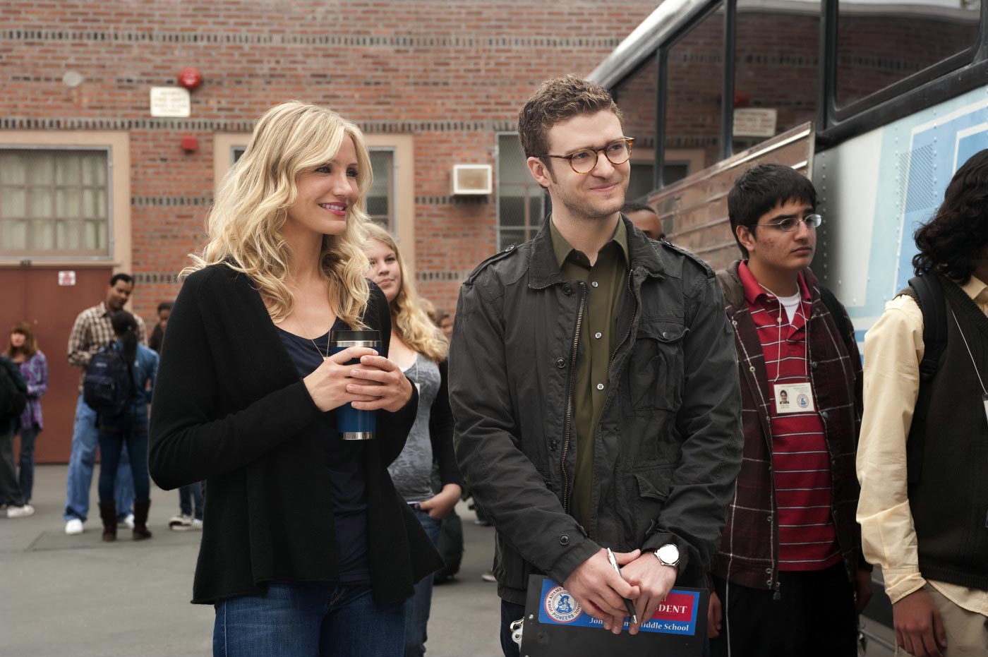 Cameron Diaz and Justin Timberlake in BadTeacher (2011)
