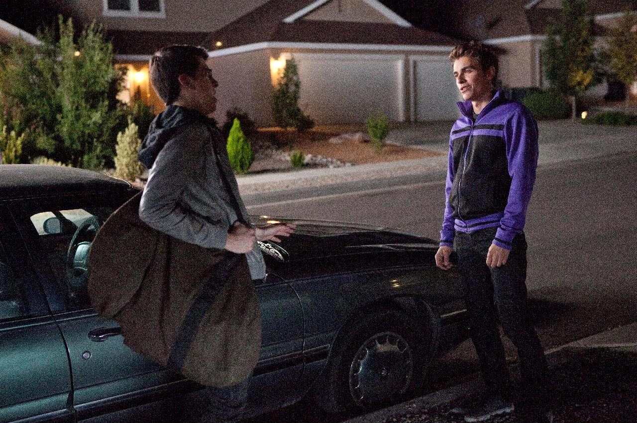 Christopher Mintz-Plasse as 'Evil' Ed Thompson and Dave Franco as Mark in Fright Night