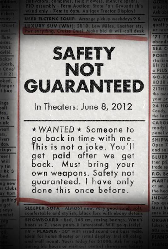 Safety Not Guaranteed - Poster