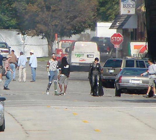 On the set On the set