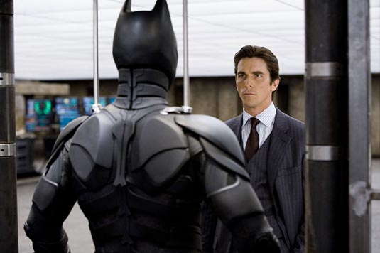 Christian Bale with Batman Costume Christian Bale with Batman Costume