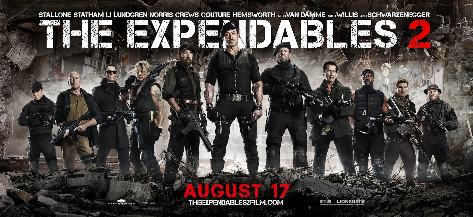 THE EXPENDABLES 2 banner