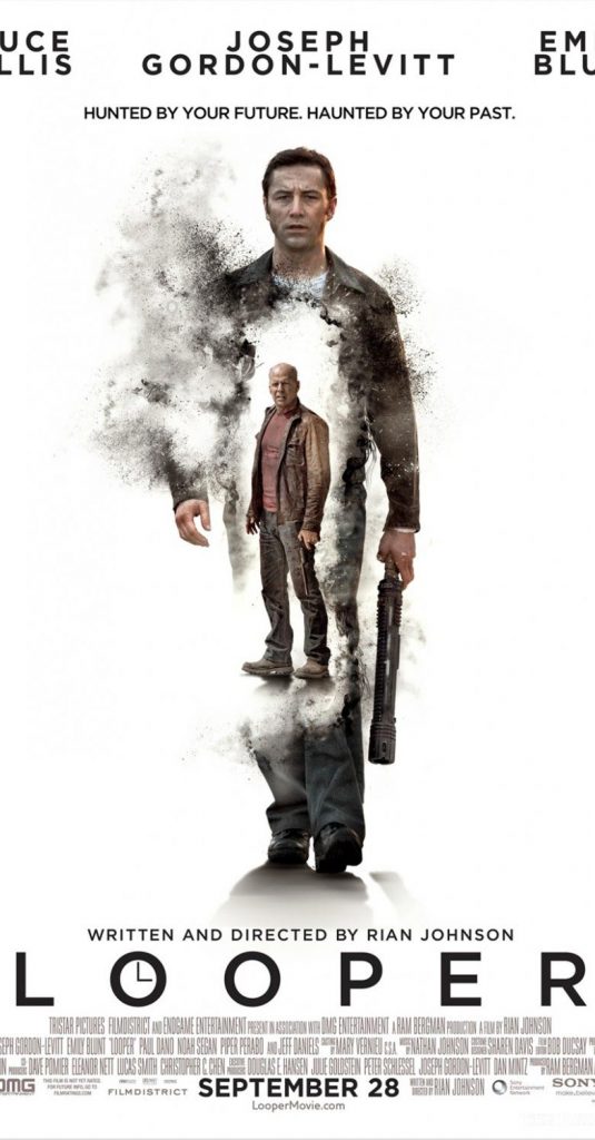 LOOPER Poster Starring Bruce Willis and Joseph GordonLevitt FilmoFilia