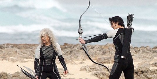 katniss bow and arrow catching fire