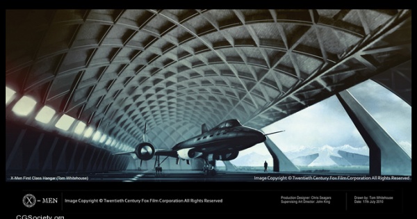 X-Men: First Class Jet Hangar Concept Art X-Men: First Class Jet Hangar Concept Art