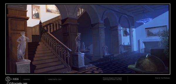 X-Men: First Class X-Mansion Interior Concept Art X-Men: First Class X-Mansion Interior Concept Art