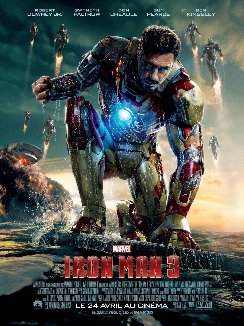 Iron Man 3 - French Poster by Kinopoisk