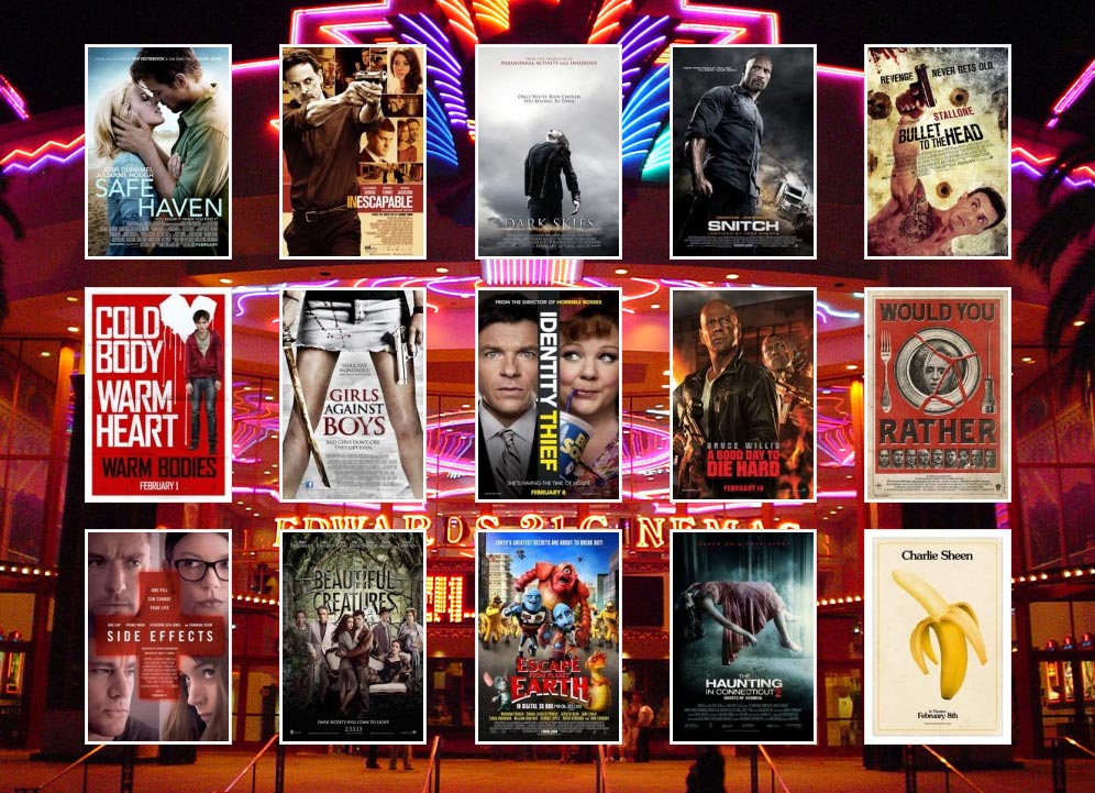 FEBRUARY 2013 Movie Releases