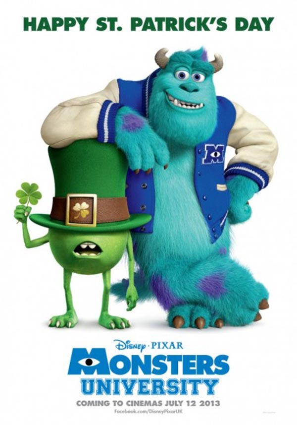Monsters University Poster St. Patrick's Day Monsters University Poster St. Patrick's Day