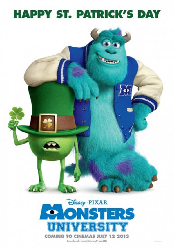 Monsters University Poster St. Patrick's Day