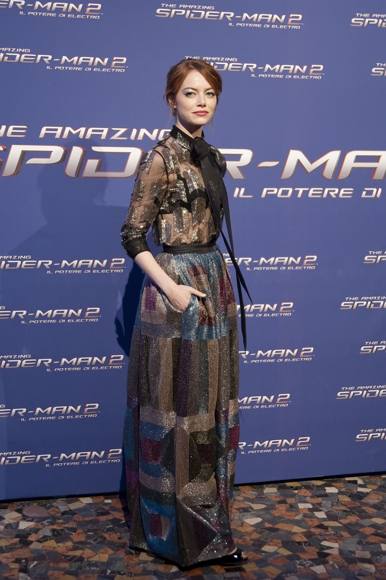 Emma Stone at THE AMAZING SPIDER-MAN 2 Premiere in Rome (Italy)