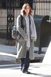 Emily Blunt on the Set of GIRL ON THE TRAIN in New York City