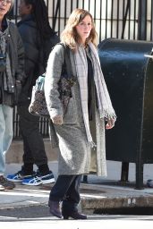 Emily Blunt on the Set of GIRL ON THE TRAIN in New York City