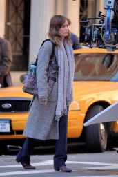 Emily Blunt on the Set of GIRL ON THE TRAIN in New York City