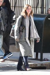 Emily Blunt on the Set of GIRL ON THE TRAIN in New York City