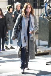 Emily Blunt on the Set of GIRL ON THE TRAIN in New York City