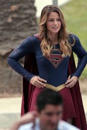 SUPERGIRL Set Photos in Los Angeles - Melissa Benoist