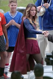 SUPERGIRL Set Photos in Los Angeles - Melissa Benoist