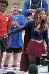 SUPERGIRL Set Photos in Los Angeles - Melissa Benoist