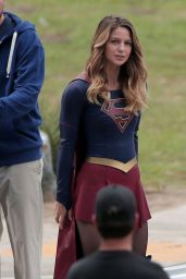 SUPERGIRL Set Photos in Los Angeles - Melissa Benoist