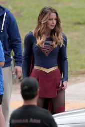 SUPERGIRL Set Photos in Los Angeles - Melissa Benoist