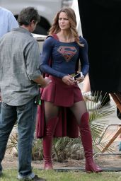 SUPERGIRL Set Photos in Los Angeles - Melissa Benoist