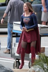 SUPERGIRL Set Photos in Los Angeles - Melissa Benoist