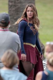 SUPERGIRL Set Photos in Los Angeles - Melissa Benoist