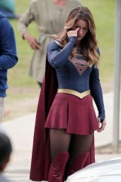 SUPERGIRL Set Photos in Los Angeles - Melissa Benoist