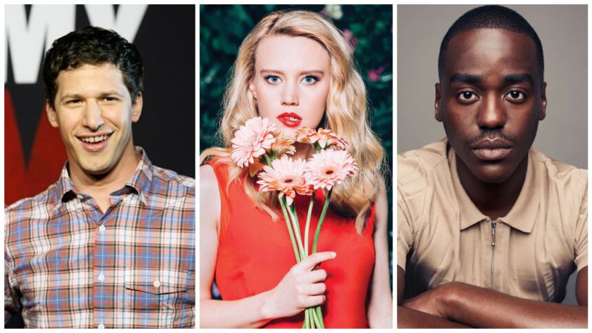 Andy Samberg, Kate McKinnon and Ncuti Gatwa