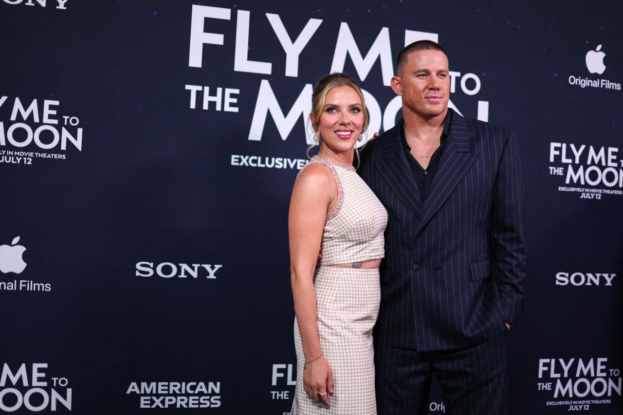 Scarlett Johansson and Channing Tatum at Fly Me To The Moon premiere