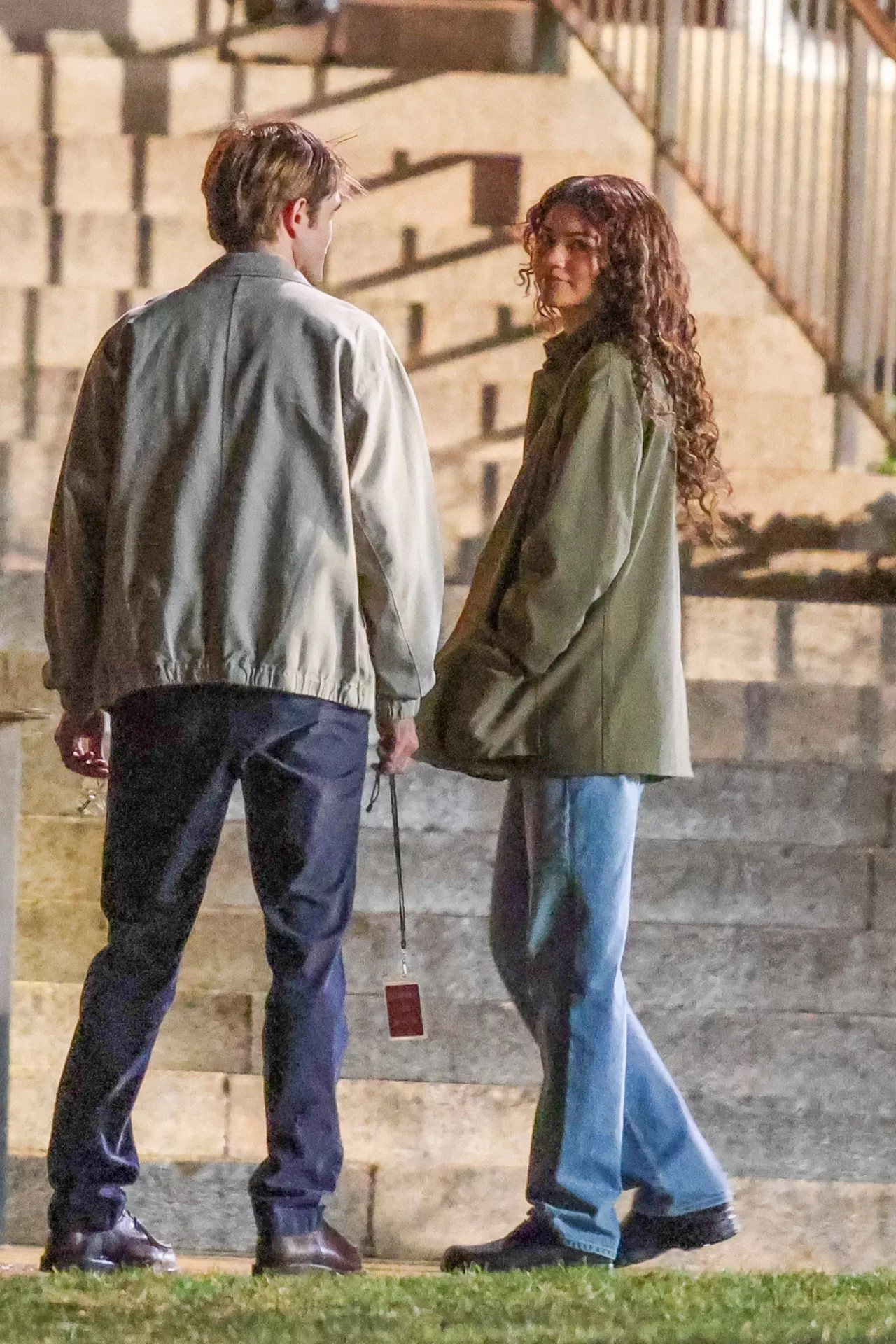 Zendaya and Robert Pattinson Share Laughs While Filming A24’s ‘The Drama’