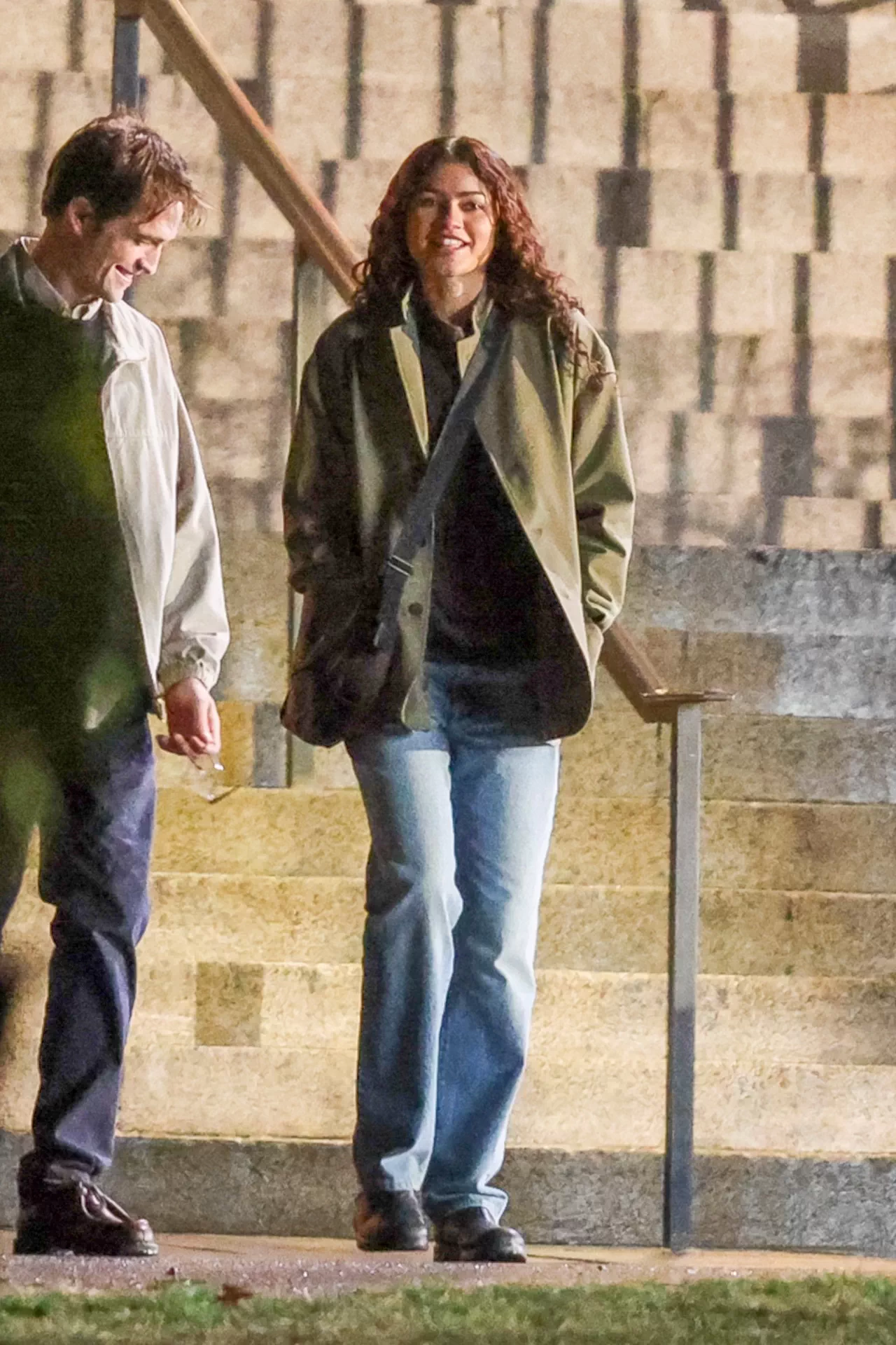 Zendaya and Robert Pattinson Share Laughs While Filming A24’s ‘The Drama’